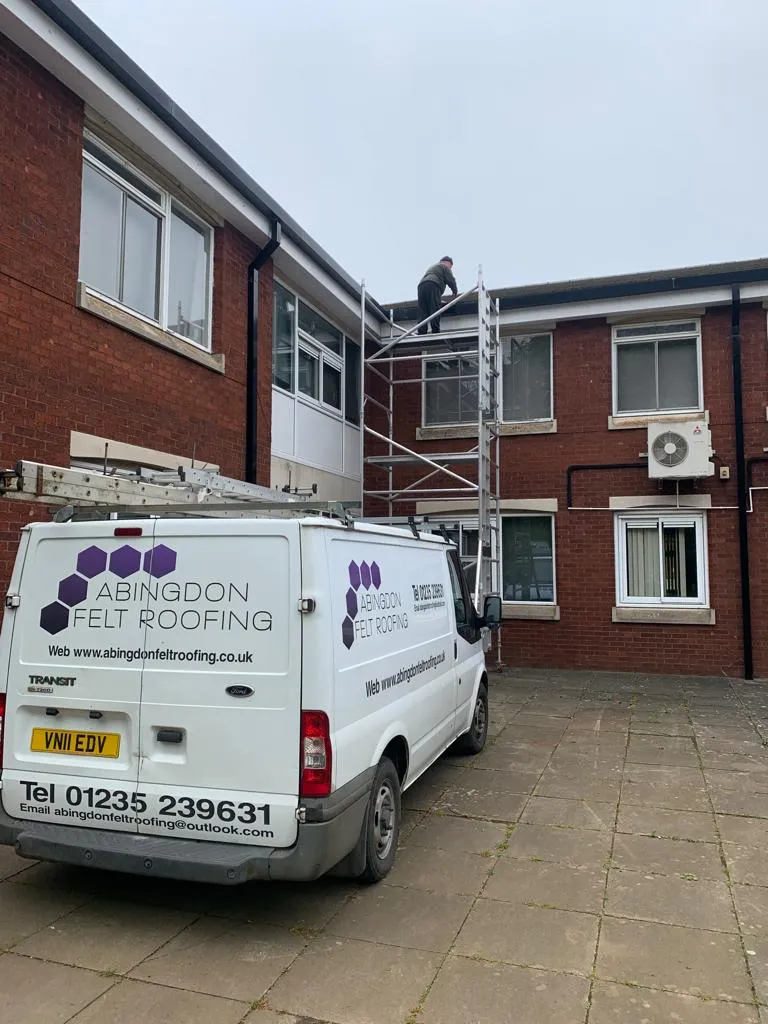 van with scaffolding