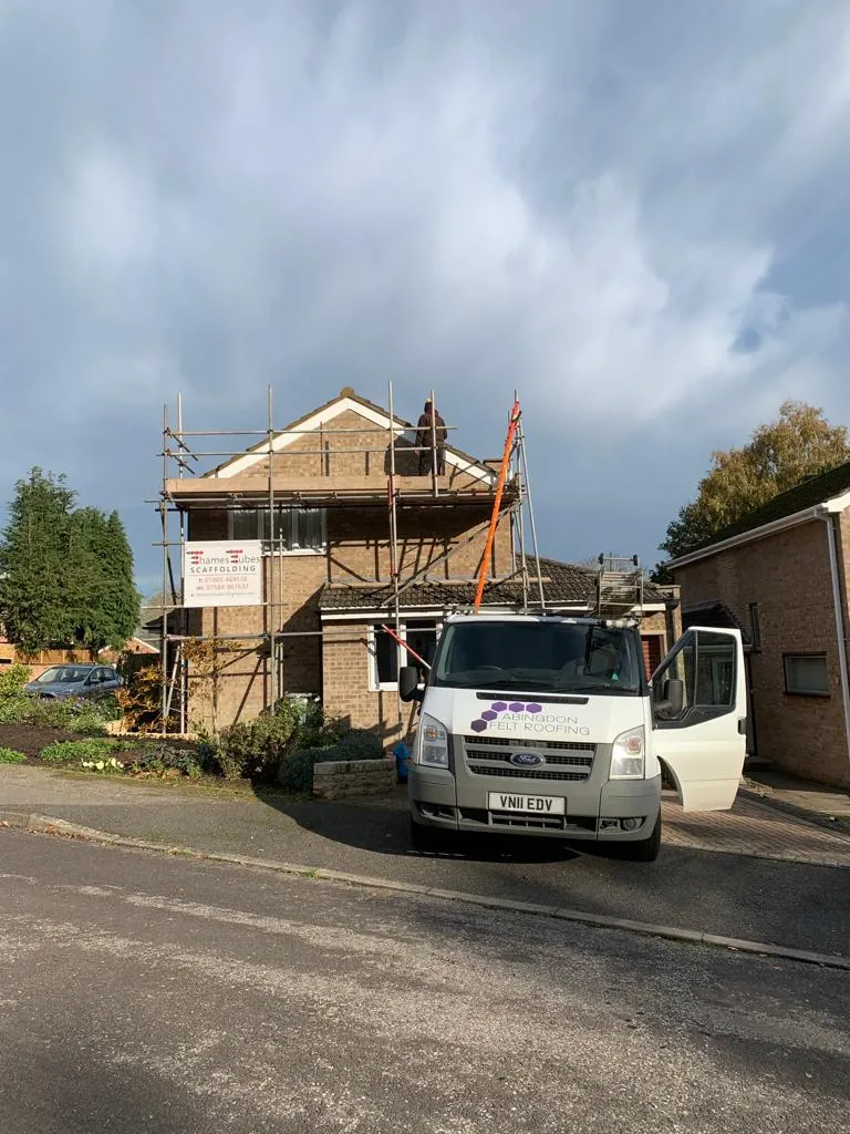 van outside house